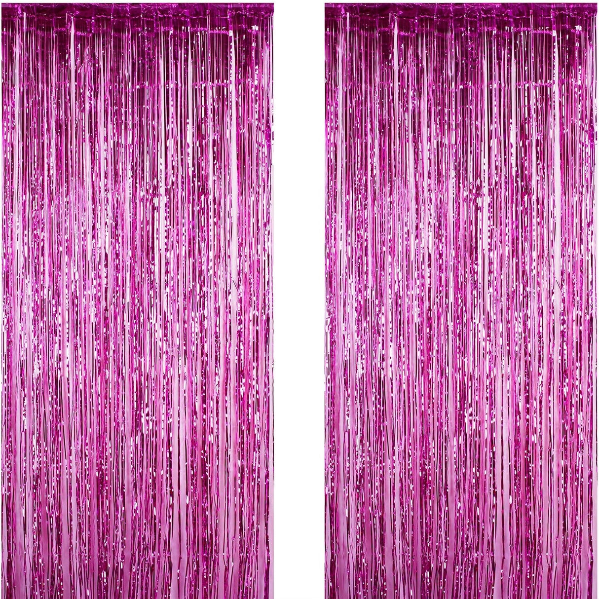 Perdea Franjurata, Vivimall, Model Decor Petrecere, pentru Fundal de Poze, Amenajare Colorata a Petrecerii, Dimensiune 100x200 cm, Roz Inchis - vivimall.ro