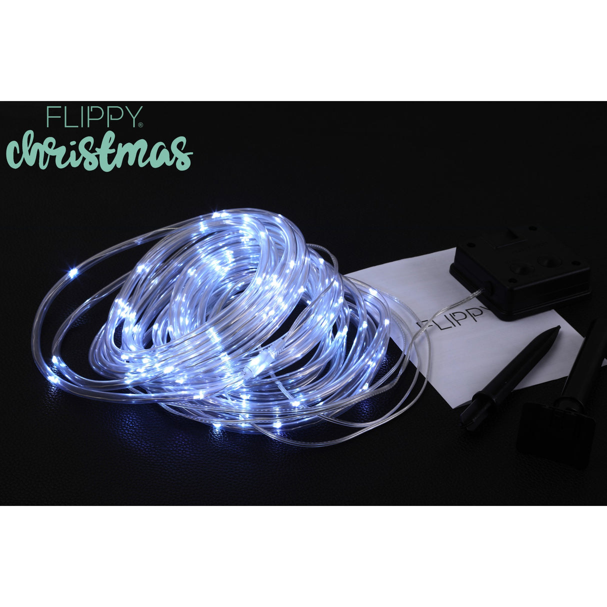 Furtun luminos Crăciun solar activ noaptea, 8 programe luminoase, lungime 12 metri