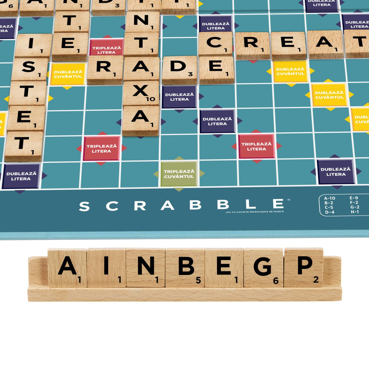 JOC SCRABBLE 2 IN 1 DIN LEMN IN LIMBA ROMANA