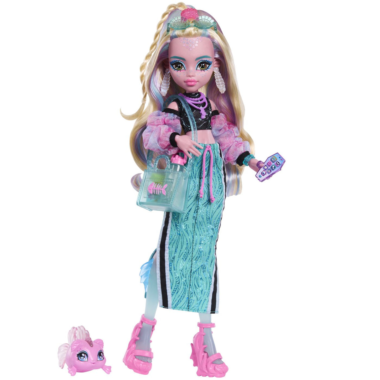 MONSTER HIGH PAPUSA LAGOONA BLUE CU ACCESORII