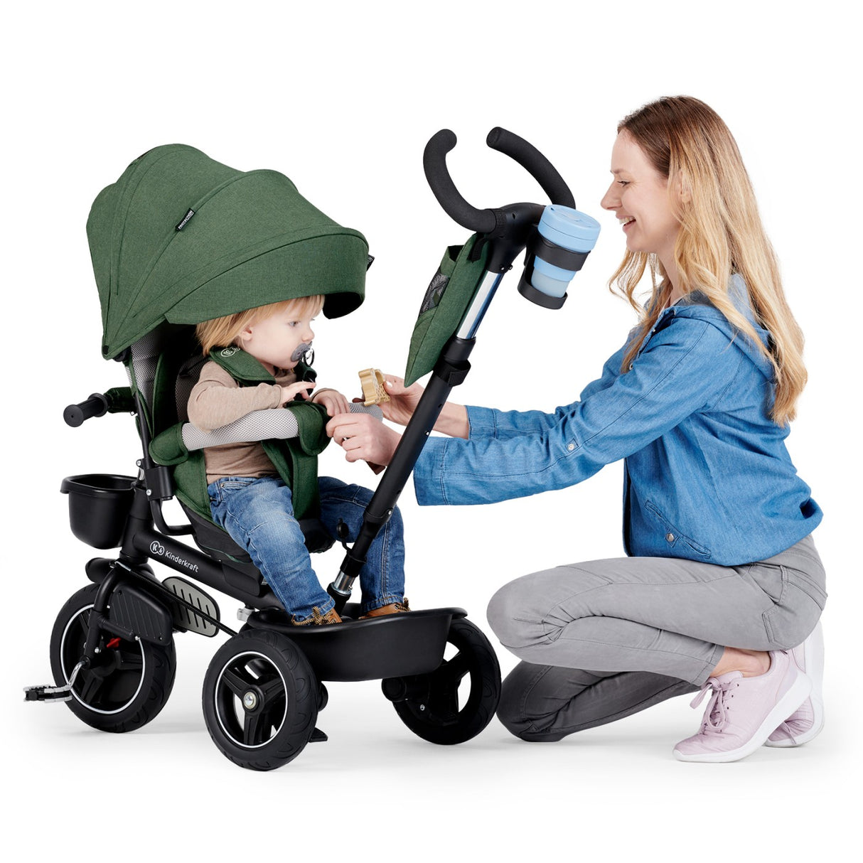 TRICICLETA KINDERKRAFT SPINSTEP, GREEN
