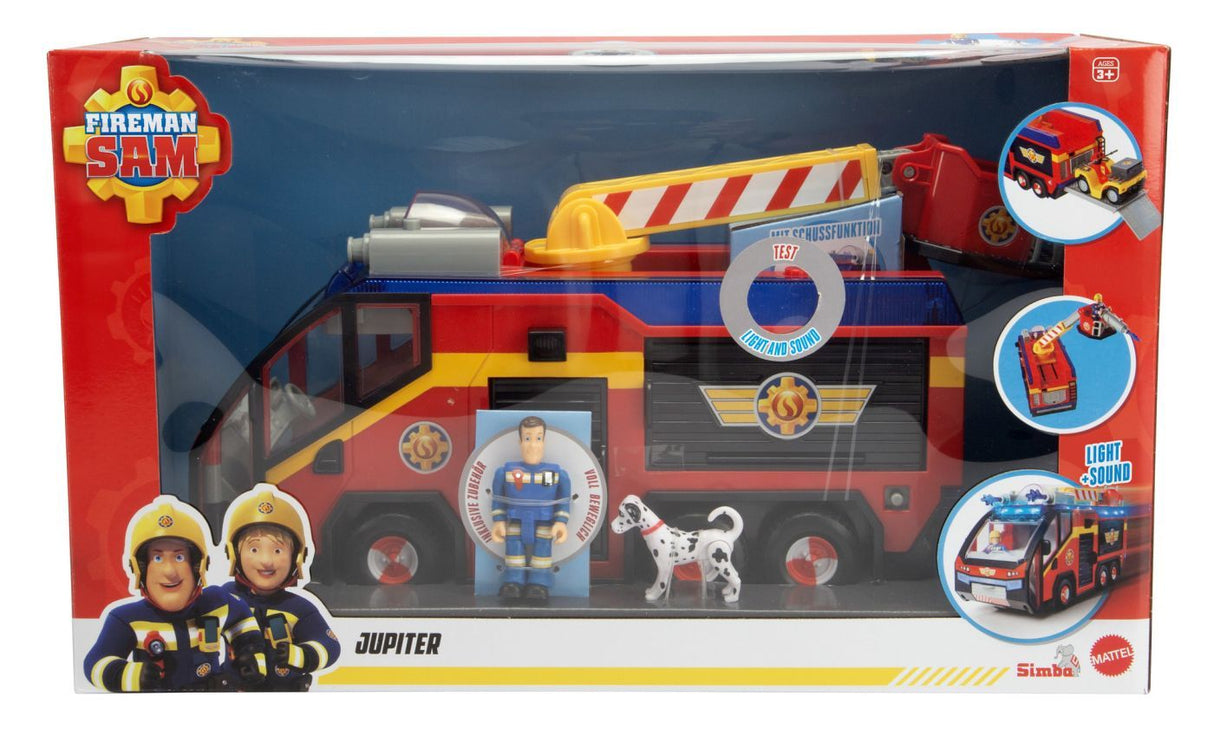 POMPIERUL SAM MASINA DE POMPIERI JUPITER CU FIGURINE SI ACCESORII