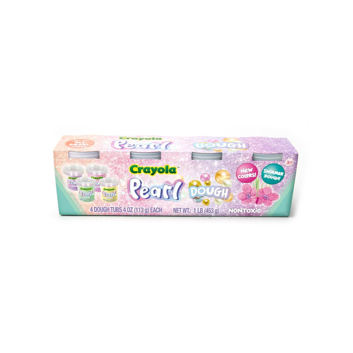CRAYOLA PEARL SET 4 BORCANASE CU PLASTELINA SIDEFATA