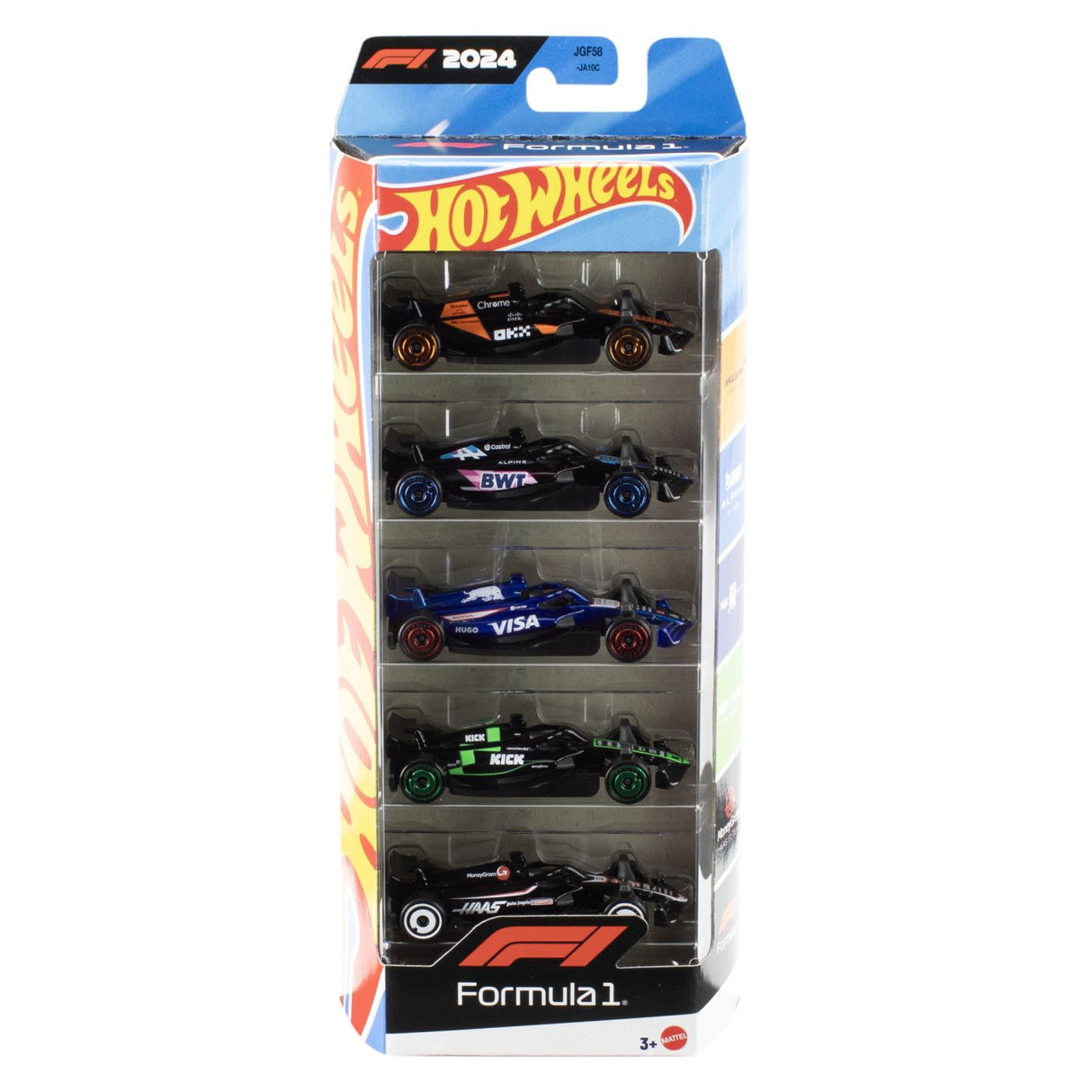 HOT WHEELS SET 5 MASINUTE METALICE FORMULA 1 2024