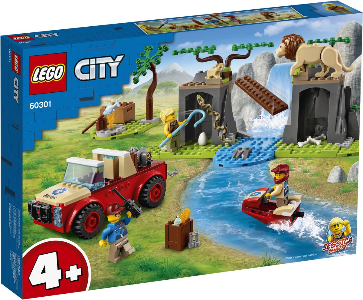 LEGO CITY MASINA DE TEREN PENTRU SALVAREA ANIMALELOR SALBATICE 60301