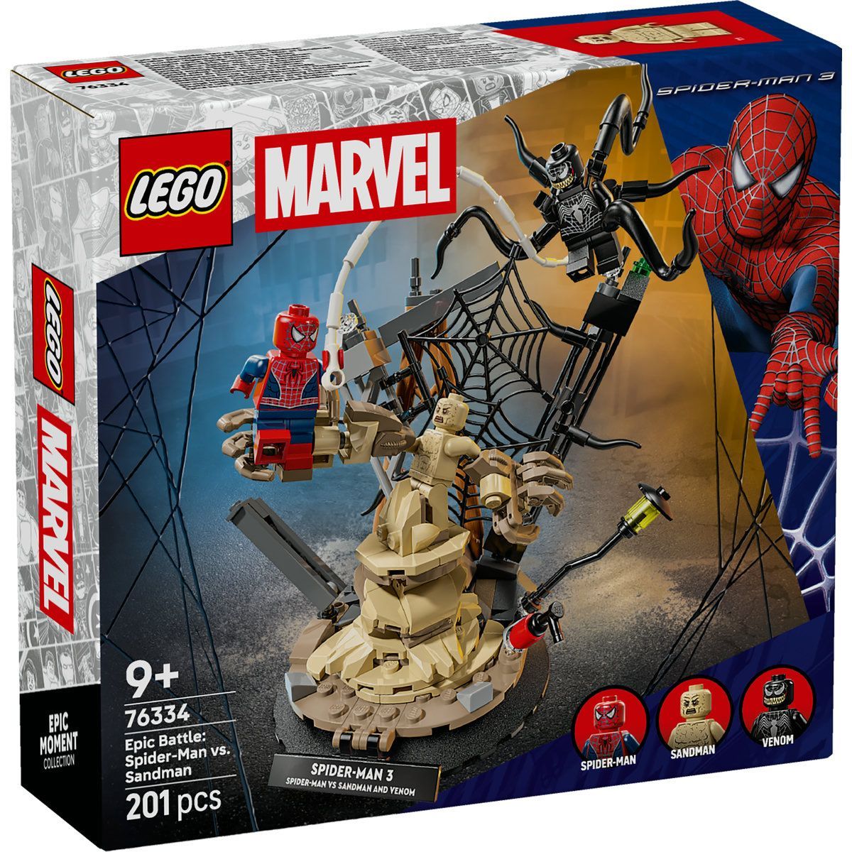 LEGO MARVEL BATALIE MEMORABILA OMUL PAIANJEN VS SANDMAN 76334
