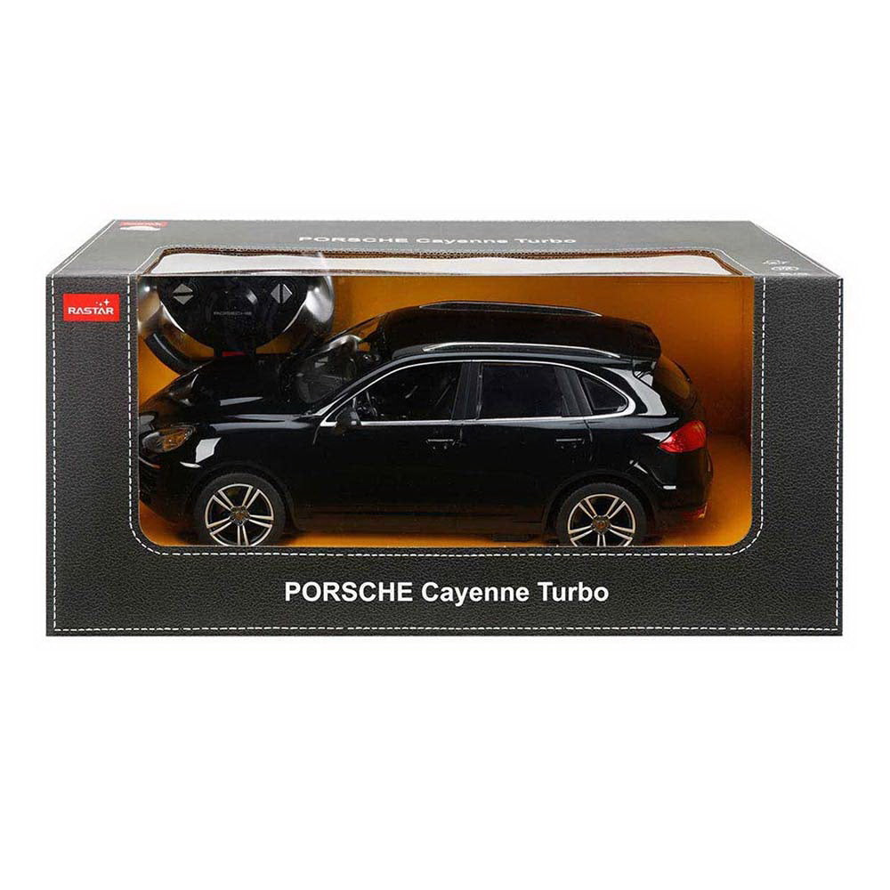 MASINA CU TELECOMANDA PORSCHE CAYENNE TURBO NEGRU CU SCARA 1 LA 14