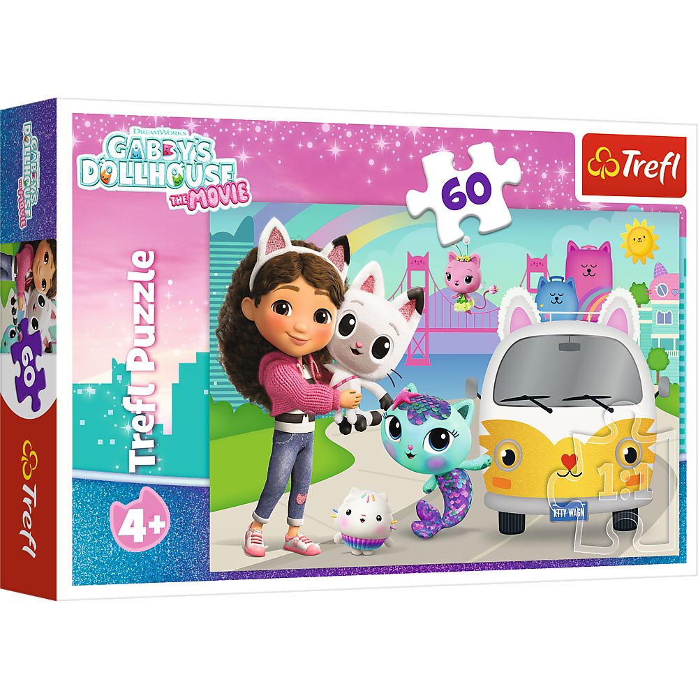 PUZZLE TREFL 60 GABBYS DOLLHOUSE CASA PISICII LUI GABBY
