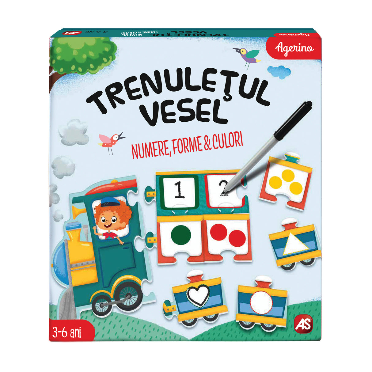 TRENULETUL VESEL NUMERE FORME CULORI
