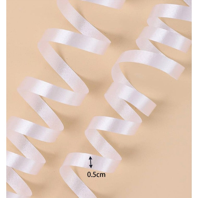 Panglica pentru Baloane, Vivimall, Rola de 200 de Metri, din Rafie, Alba - vivimall.ro