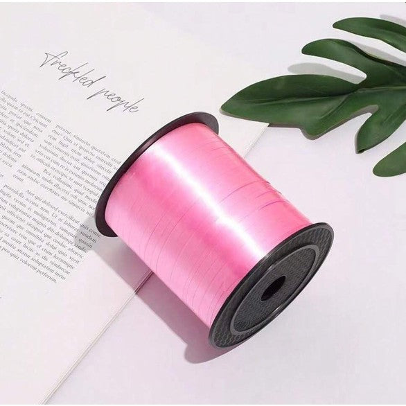 Panglica pentru Baloane, Vivimall, Rola de 200 de Metri, din Rafie, Roz - vivimall.ro