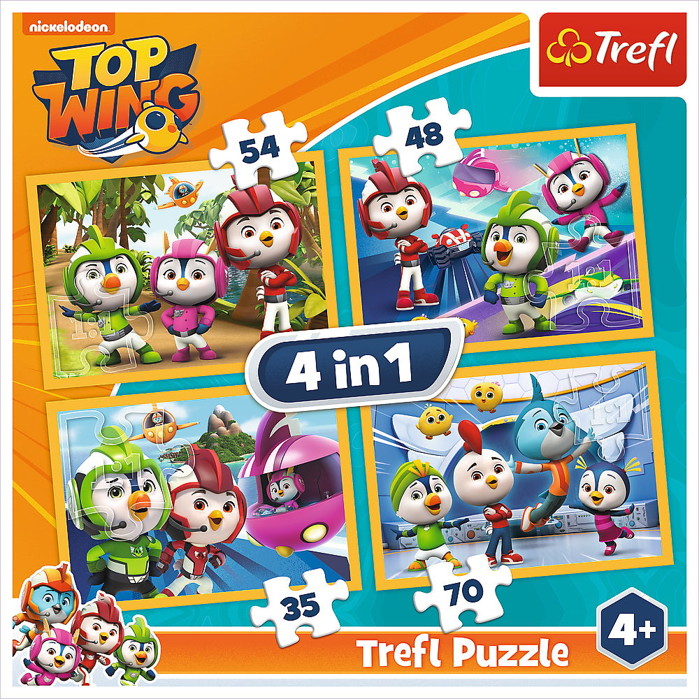 PUZZLE TREFL 4IN1 ECHIPA TOP WING IN ACTIUNE