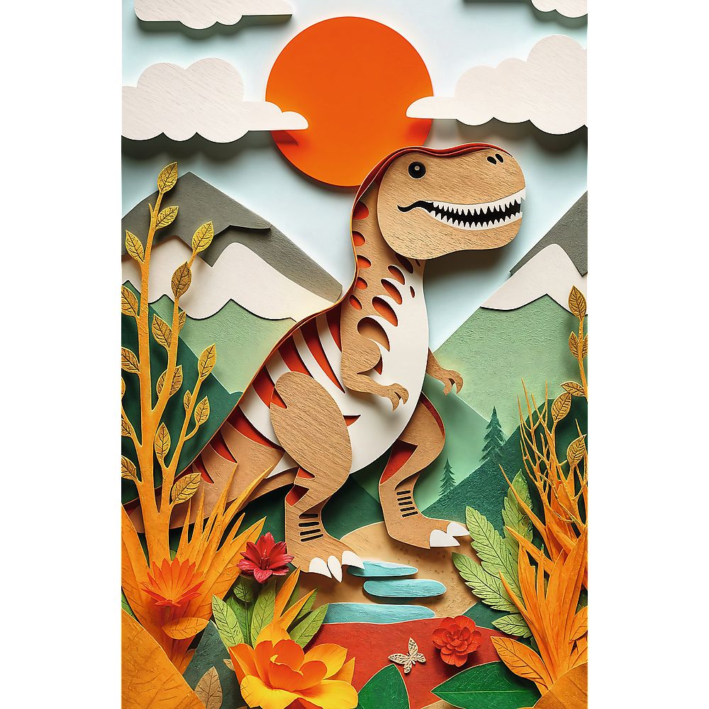 PUZZLE TREFL 160 PAPER ART 3D DINOZAUR