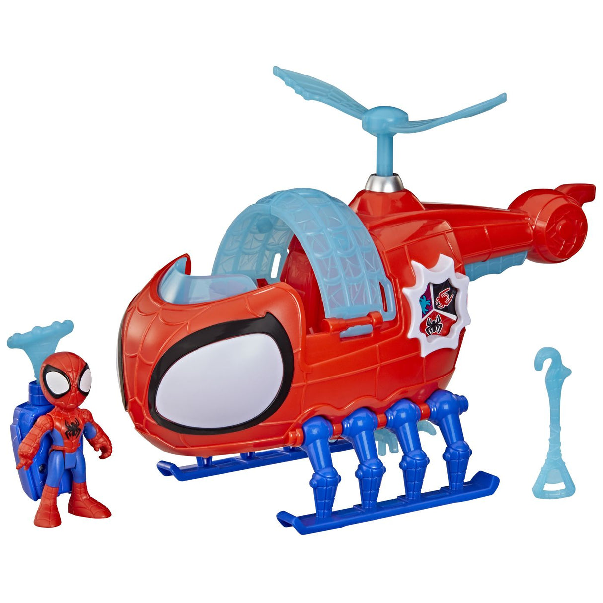 SPIDEY SI PRIETENII LUI UIMITORI MARVEL SET ECHIPA SPIDEY CU ELICOPTER SI ACCESORII 7.6CM