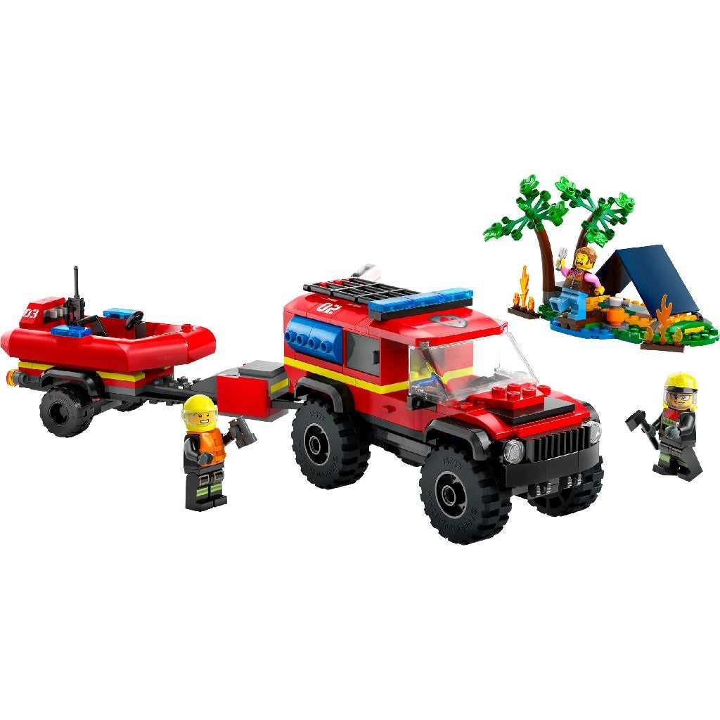 LEGO CITY CAMION 4X4 SI BARCA DE POMPIERI 60412