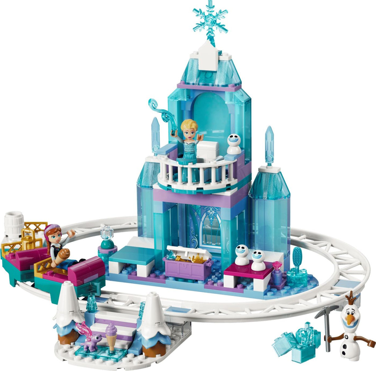 LEGO DISNEY FROZEN AVENTURA CU SANIA PE SINE LA CASTELUL DE GHEATA AL ELSEI 43281