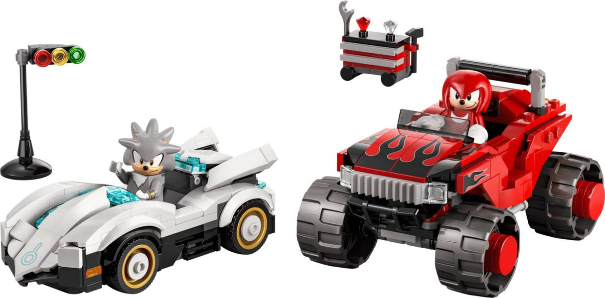 LEGO SONIC MASINA LUI SILVER VS CAMIONUL GIGANT AL LUI KNUCKLES 77118