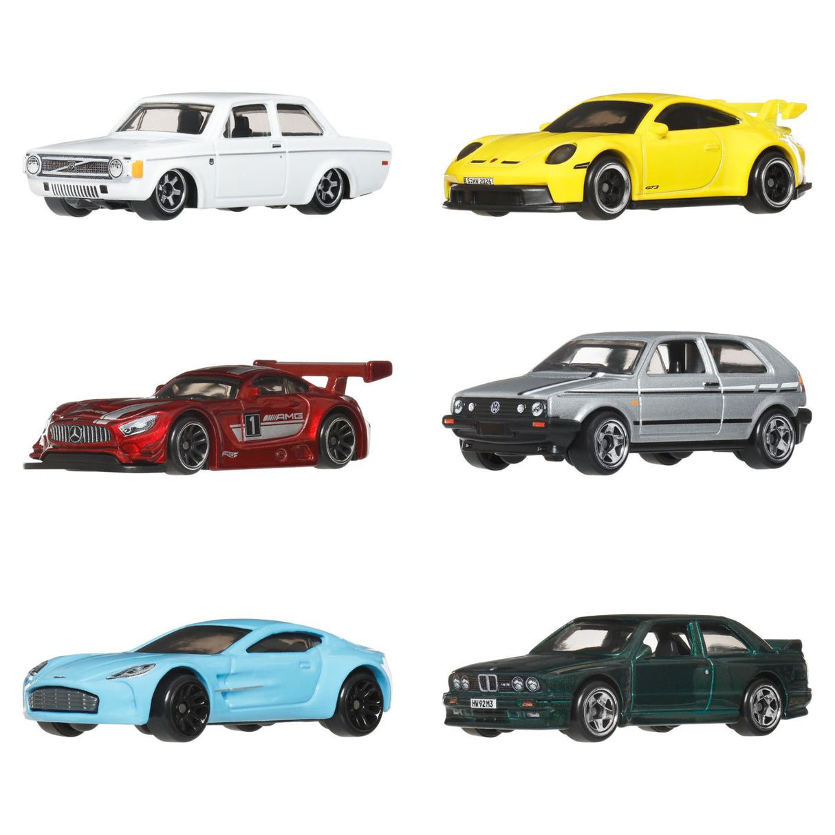 HOT WHEELS SILVER SERIES SET 6 MASINUTE METALICE EURO STYLE
