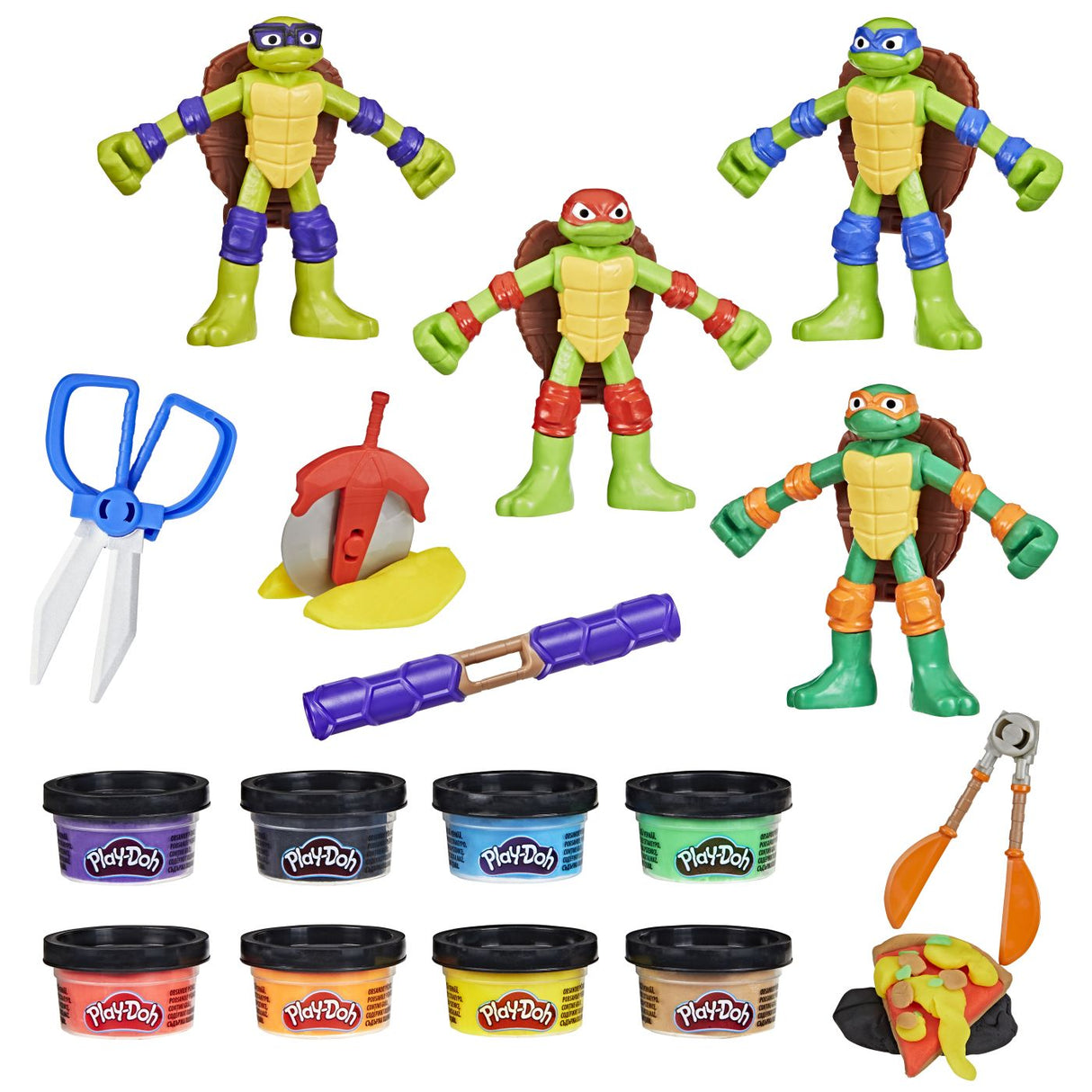 PLAY DOH POVESTIRI CU TESTOASE NINJA ADOLESCENTE MUTANTE SET CREATII COWABUNGA