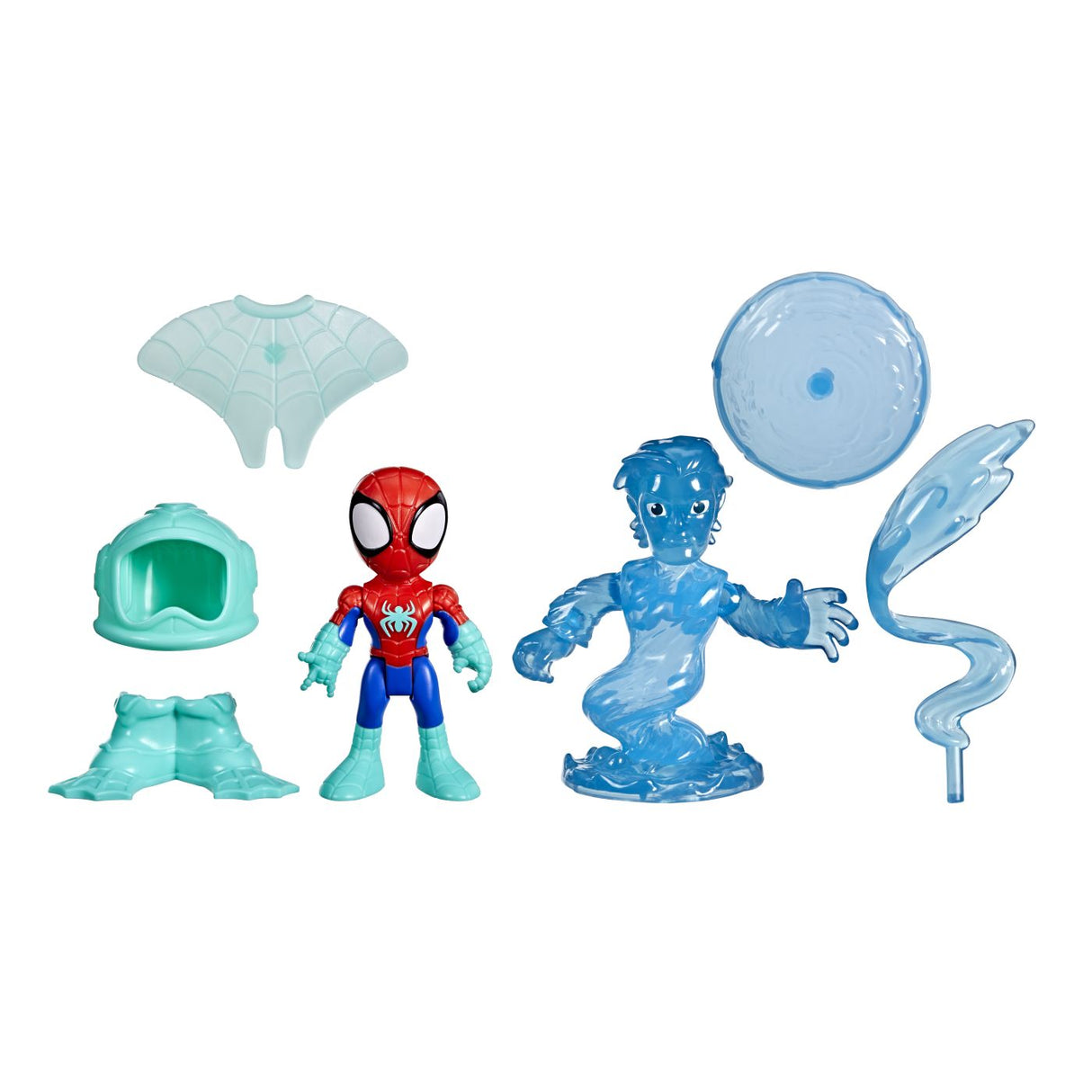 SPIDEY SI PRIETENII LUI UIMITORI MARVEL WATER WEBS SET 2 FIGURINE SPIDEY SI HYDRO MAN CU ACCESORII