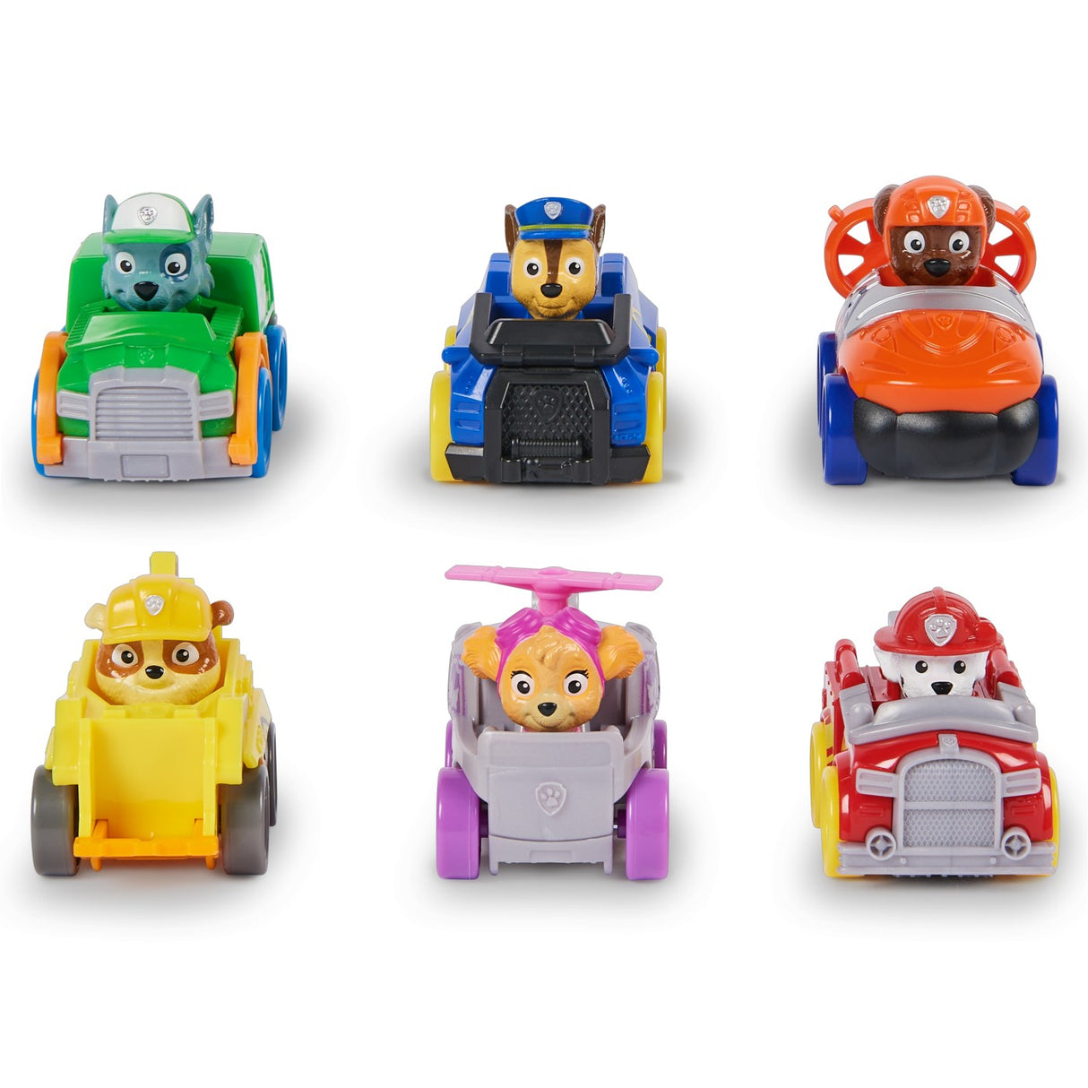 PATRULA CATELUSILOR PUP SQUAD RACERS PACHET CADOU 6 VEHICULE DE BAZA