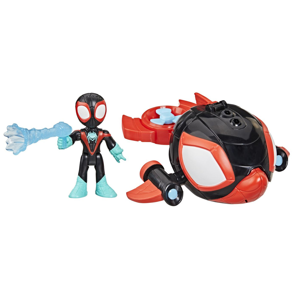 SPIDEY SI PRIETENII LUI UIMITORI MARVEL SET FIGURINA 7.6CM SI SUBMARINUL DELFIN