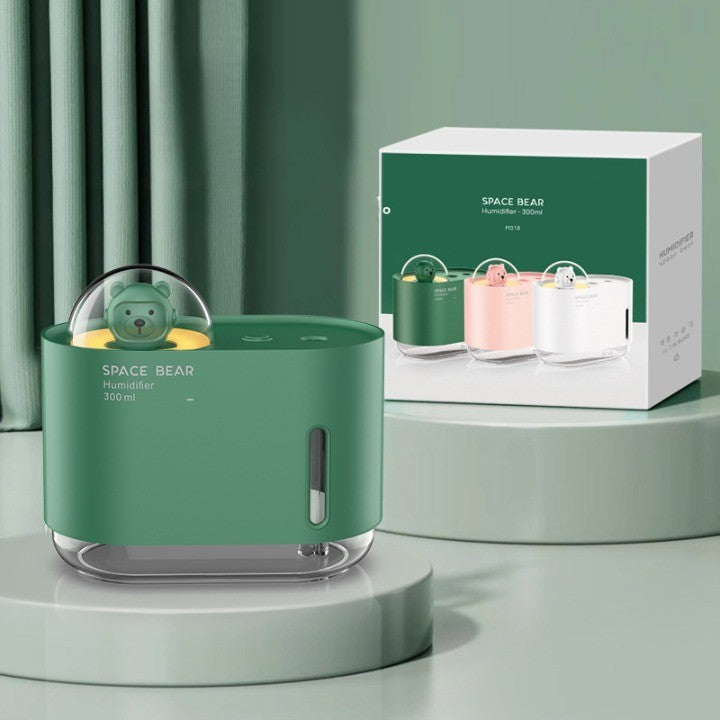 Umidificator Urs Spatial, Vivimall, 300 ml, verde - vivimall.ro