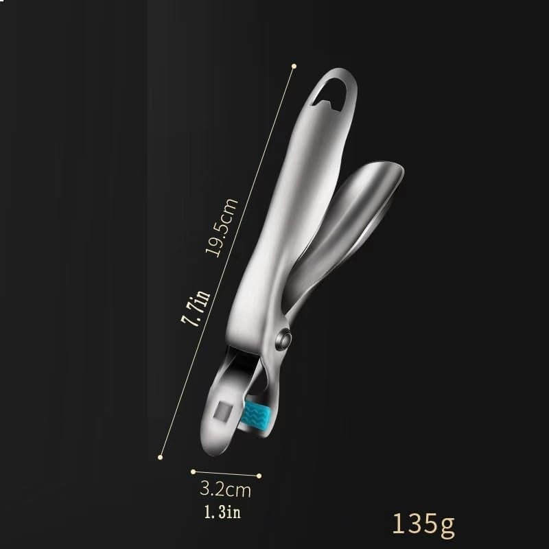 Clema pentru Boluri, Vivimall, Anti-Alunecare, din Otel Inoxidabil si Silicon, de Uz Casnic, Rezistent la Temperaturi Inalte, 19.5x3.2 cm, Gri - vivimall.ro