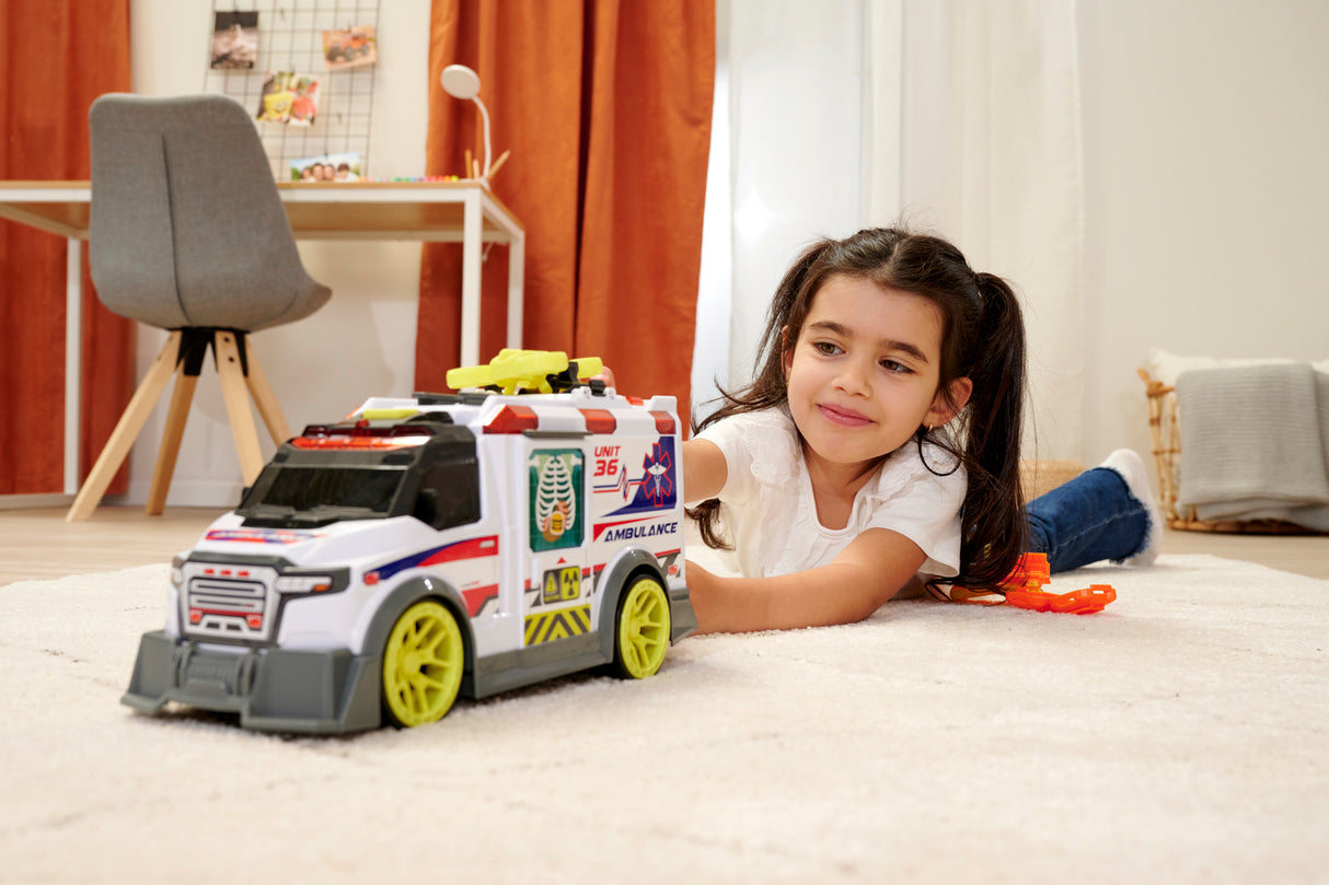 DICKIE TOYS AMBULANTA CU LUMINI SI SUNETE 35.5CM