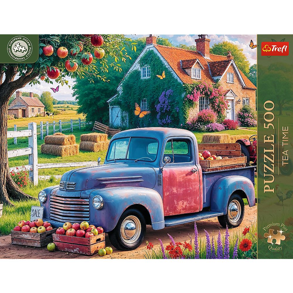 PUZZLE TREFL 500 PREMIUM PLUS TEA TIME CAMPIONATUL EUROPEAN MASINA FERMIERULUI