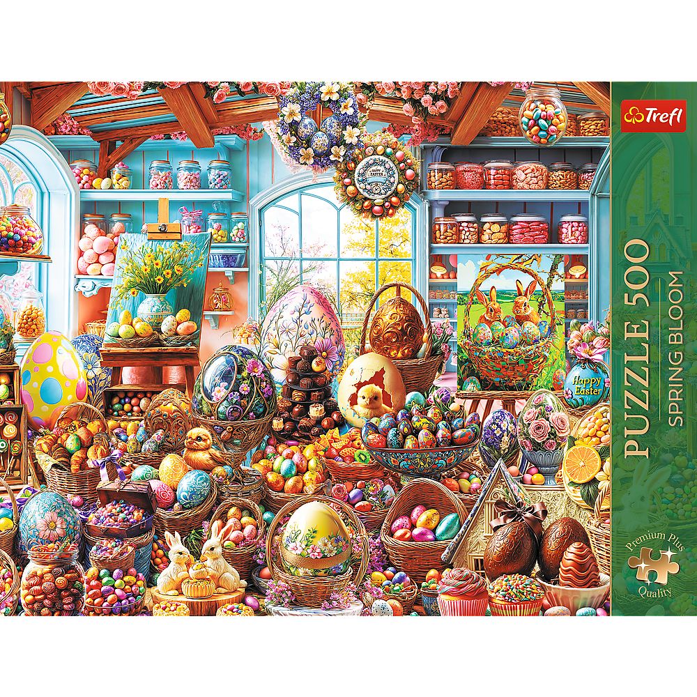 PUZZLE TREFL 500 PREMIUM PLUS SPRING BLOOM MAGAZIN DE DULCIURI DE PASTE
