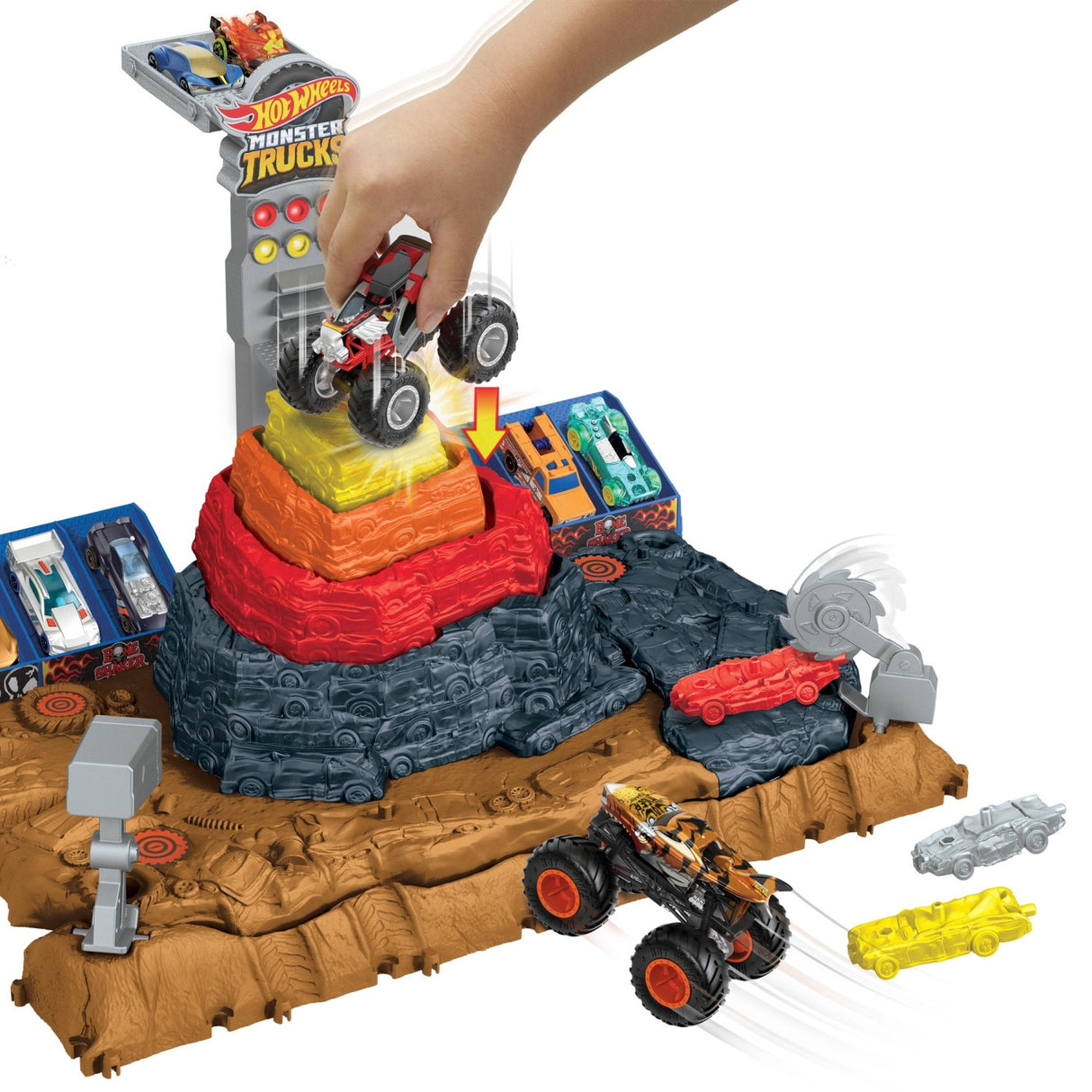 HOT WHEELS MONSTER TRUCKS ARENA SMASHERS BONE SHAKER ARENA ULTIMATE CRUSH