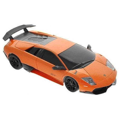 MASINA CU TELECOMANDA LAMBORGHINI MURCIELAGO LP670 PORTOCALIU CU SCARA 1 LA 24