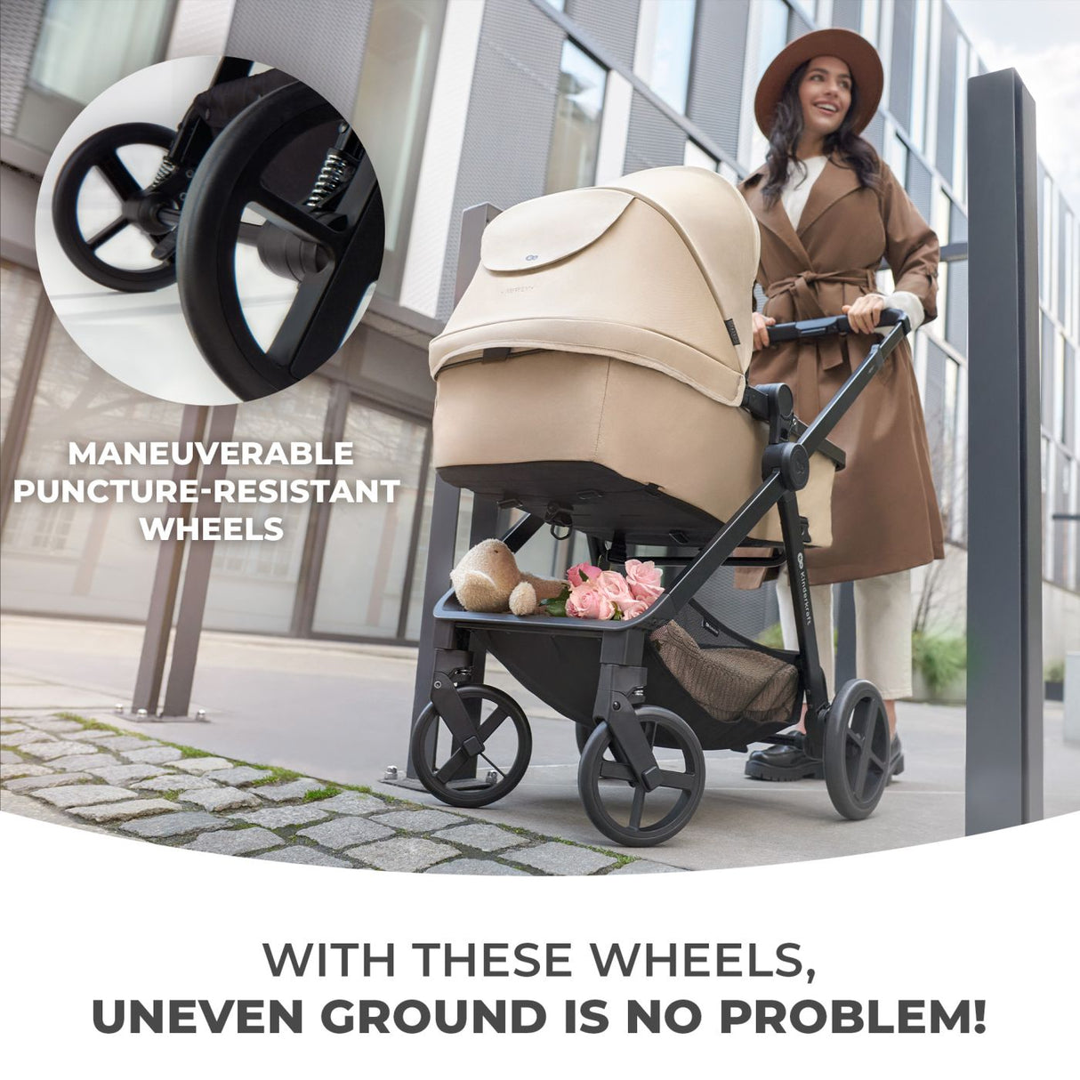 CARUCIOR KINDERKRAFT NEWLY, 3 IN 1, BEJ