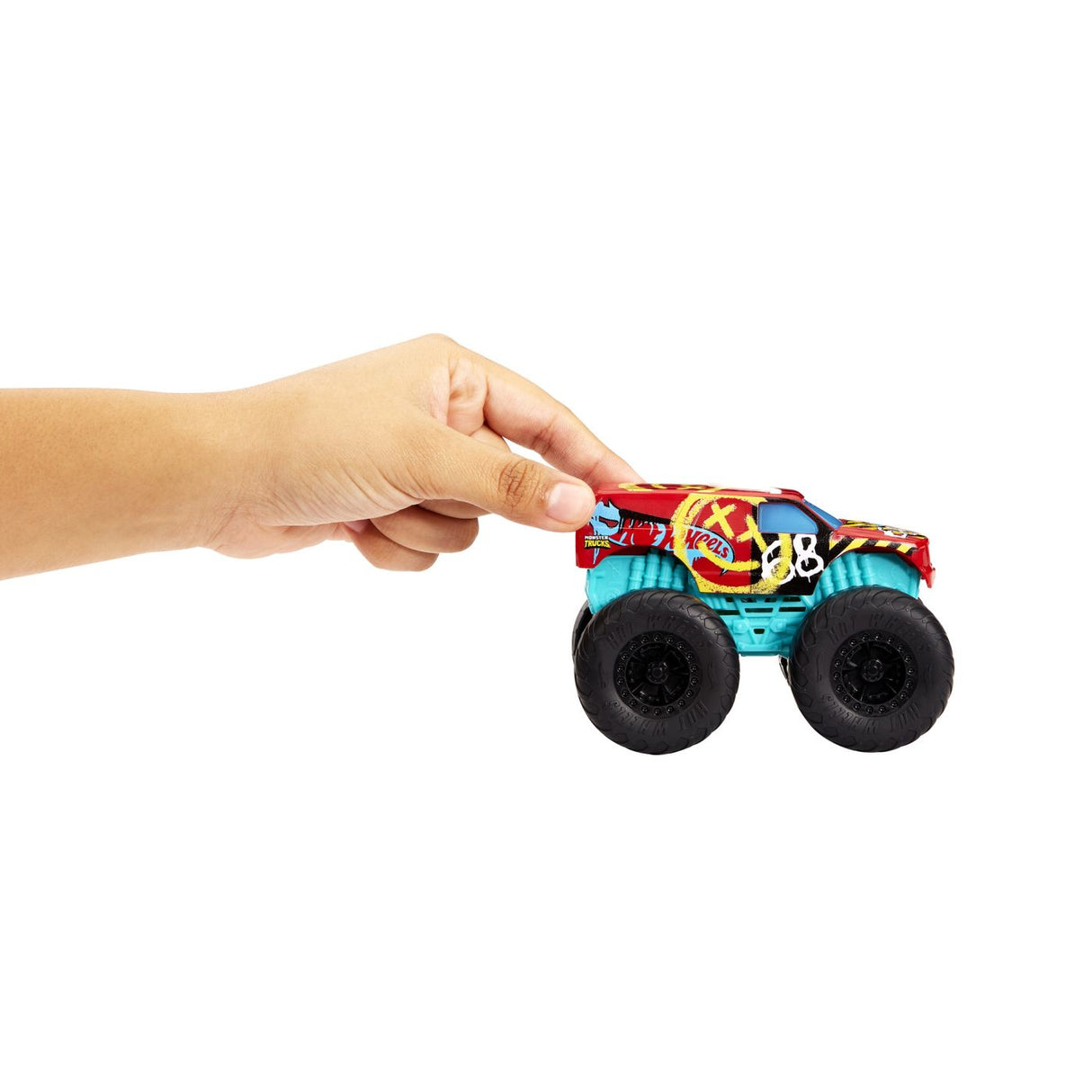 HOT WHEELS MONSTER TRUCK ROARIN WRECKERS DEMO DERBY CU FUNCTII SI SUNETE SCARA 1:43
