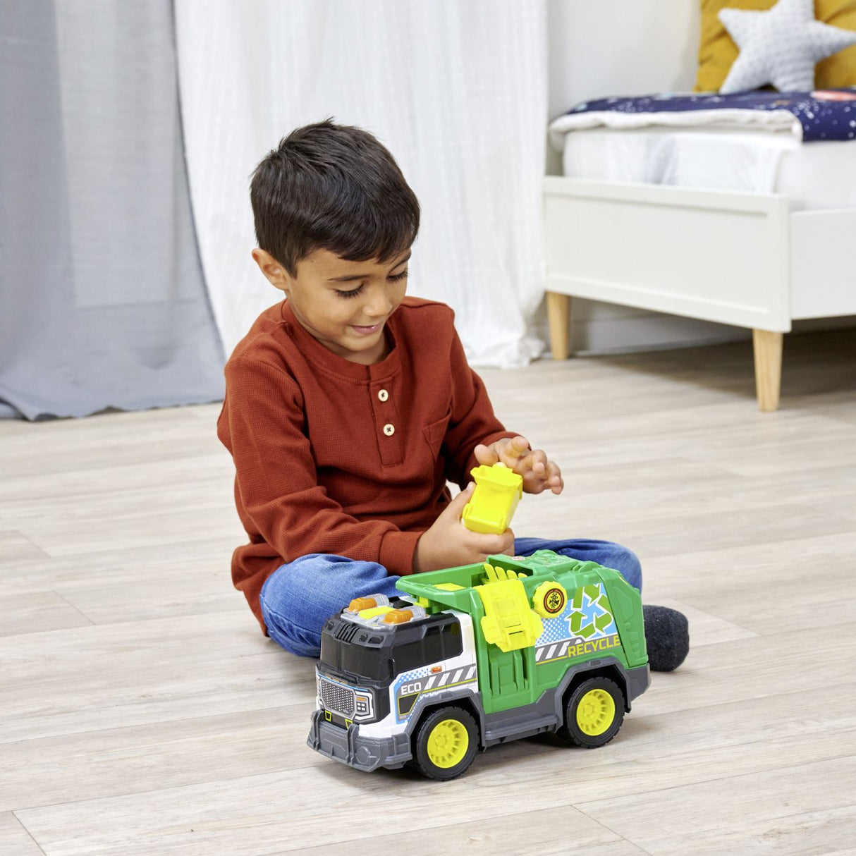 DICKIE CAMION DE RECICLARE CU LUMINI SI SUNETE 30CM