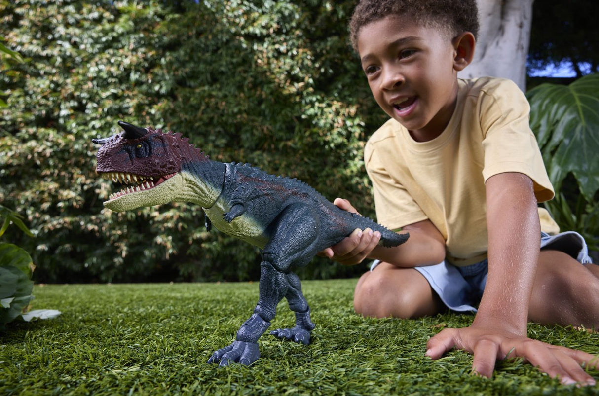 JURASSIC WORLD SURVIVAL CHARGE AND CHOMP DINOZAUR INTERACTIV CARNOTAURUS