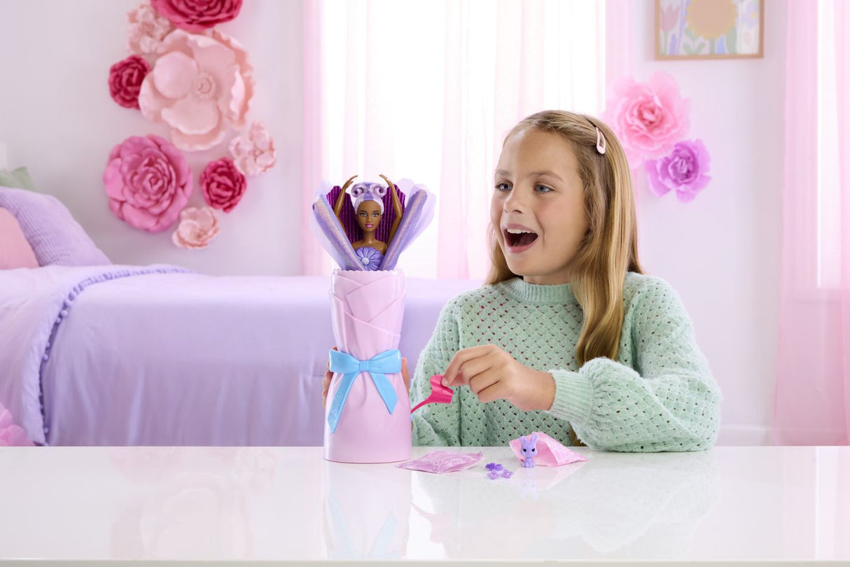 BARBIE PETAL POP SET PAPUSA BARBIE MARGARETA MOV SI ACCESORII