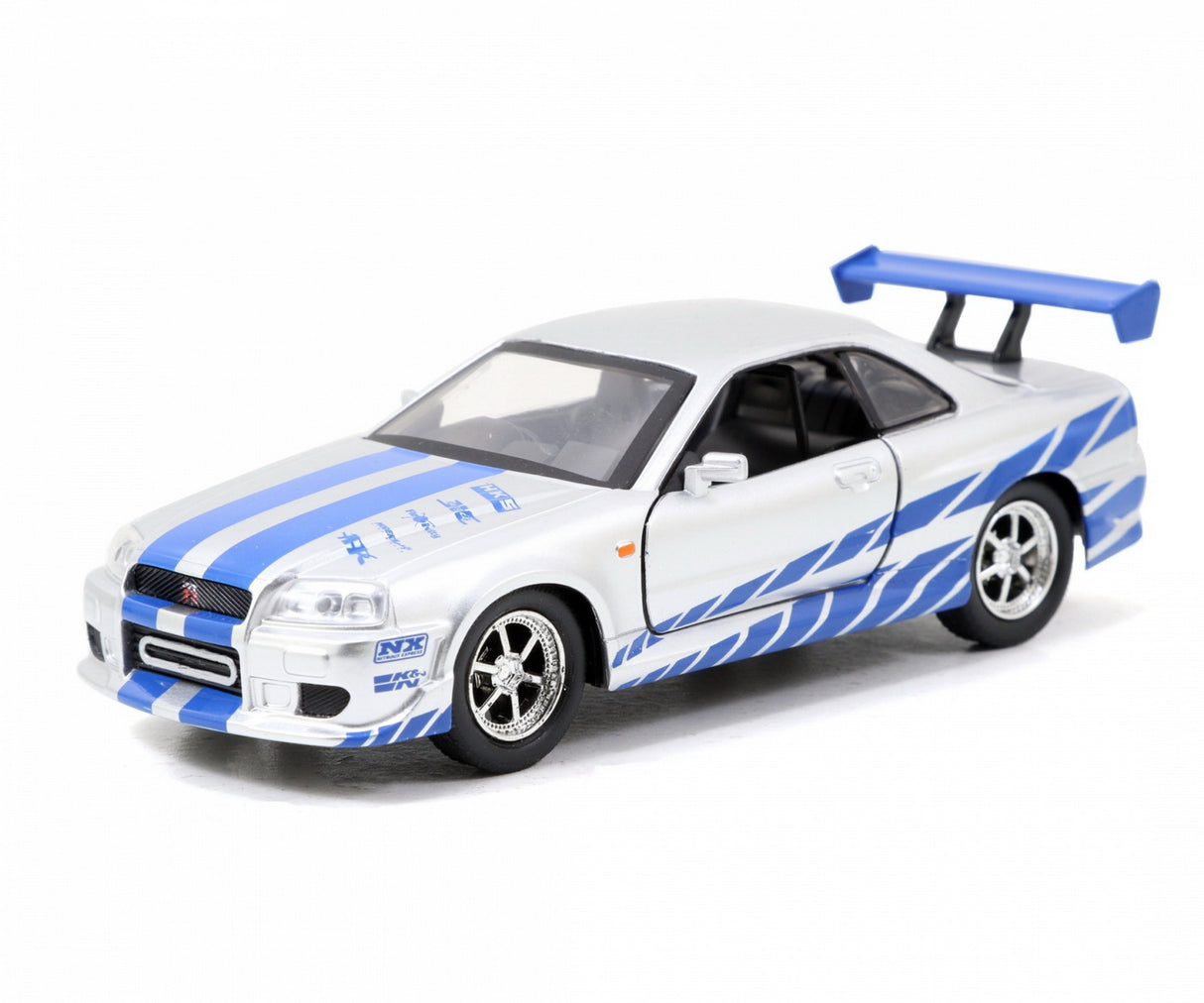SET MASINUTE METALICE FAST & FURIOUS BRIAN'S NISSAN SKYLINE GT-R(BNR34) SCARA 1 LA 32