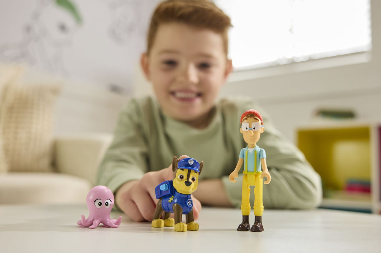 PATRULA CATELUSILOR SET 3 FIGURINE CHASE SI CAPITANUL TURBOT