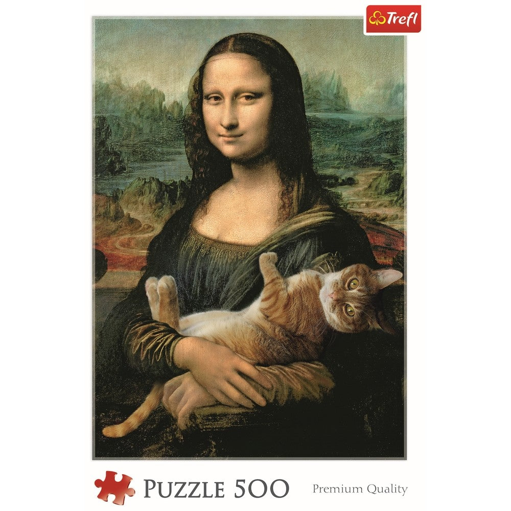 PUZZLE TREFL 500 MONALISA CU PISICA