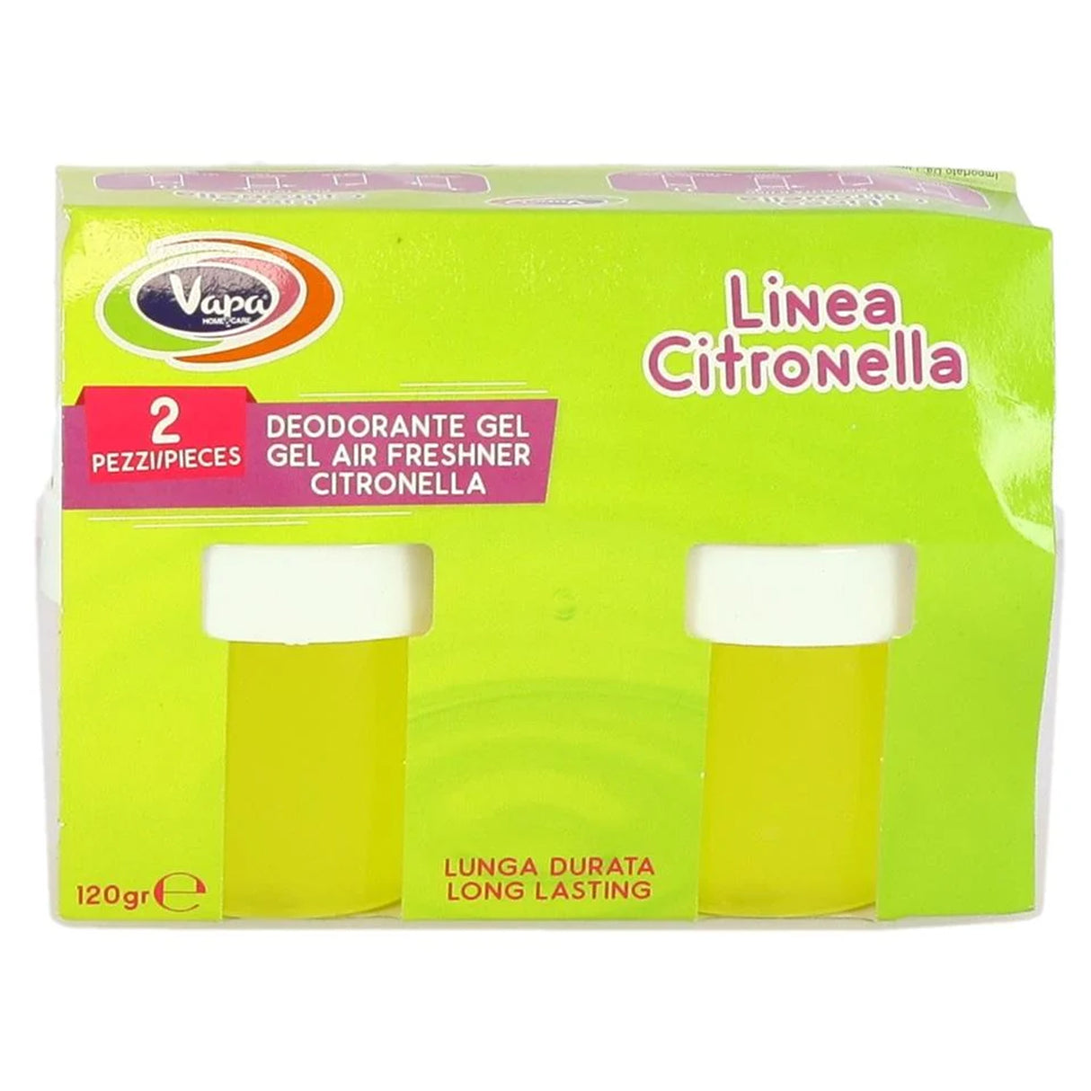 Deodorant Gel Vapa Ovetto Citronella 120gr - 2pz - Prolonged Freshness