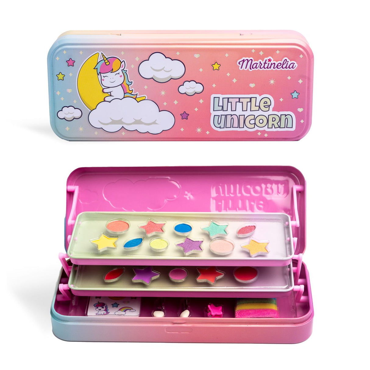 MARTINELIA LITTLE UNICORN TRUSA DE MACHIAJ CU 3 COMPARTIMENTE