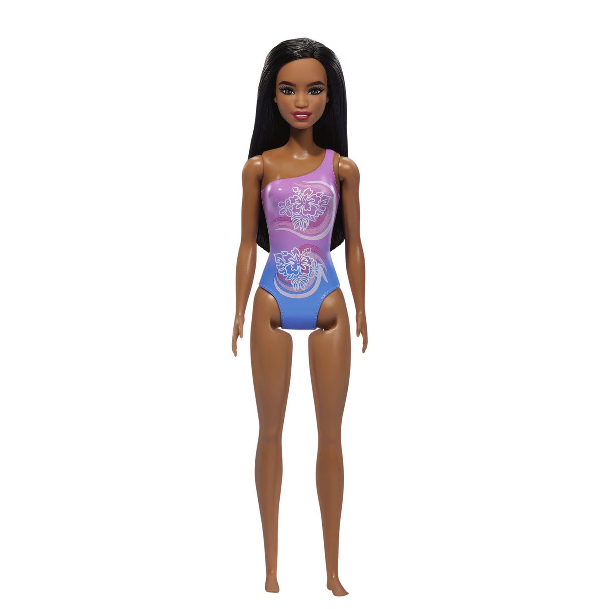 PAPUSA BARBIE BRUNETA CU COSTUM DE BAIE IN DOUA CULORI