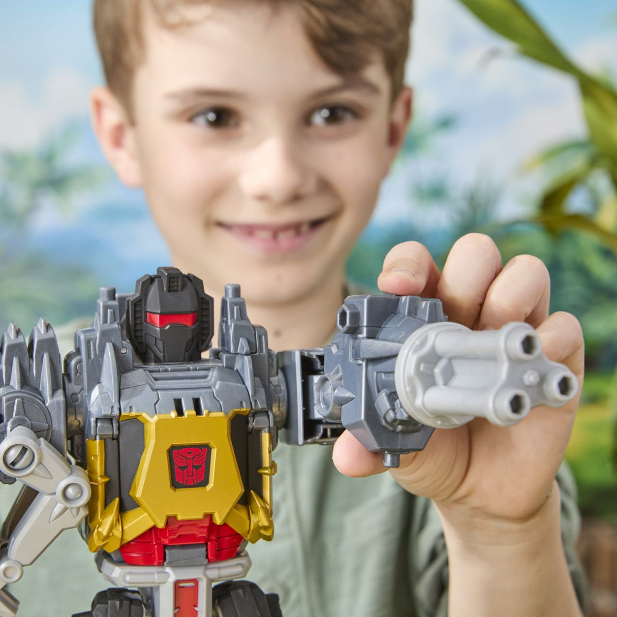 TRANSFORMERS CYBERWORLD ROBOT GRIMLOCK TRANSFORMABIL IN DINOZAUR