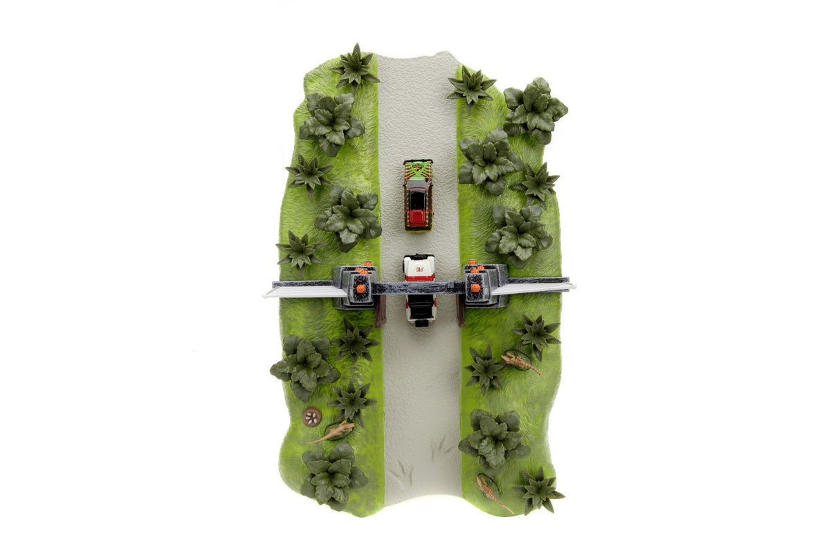 JADA JURASSIC PARK SCENA NANO CU 2 VEHICULE METALICE