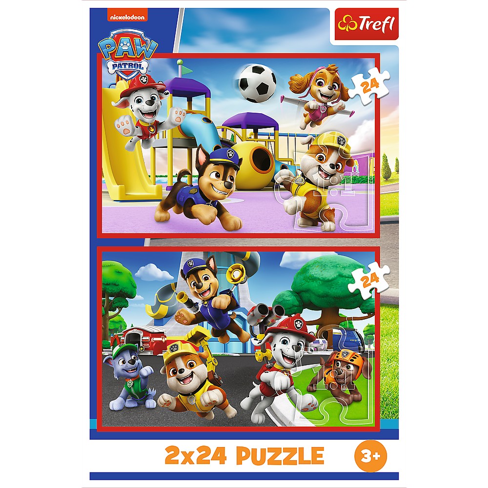 PUZZLE TREFL 2X24 PATRULA CATELUSILOR ZIUA AMUZANTA A CATELUSILOR