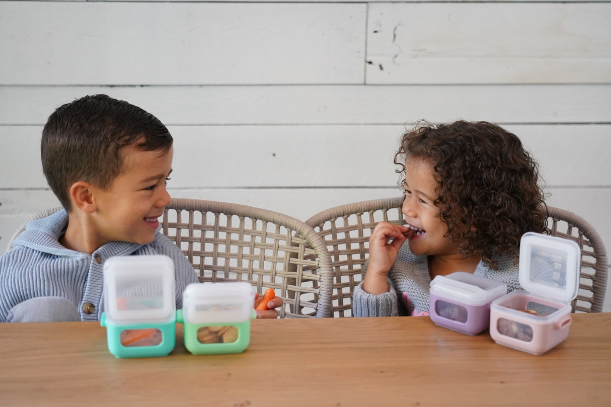 SET 4 RECIPIENTE SILICON SNAP&GO CUBES, MELII, 4*118 ML