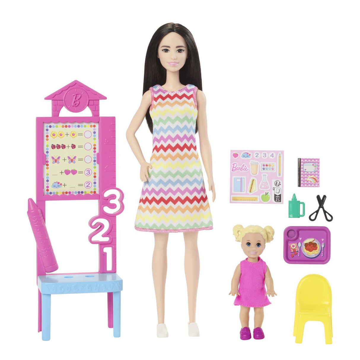 BARBIE SET DE JOACA PAPUSA BARBIE BRUNETA FACE CARIERA PROFESOARA