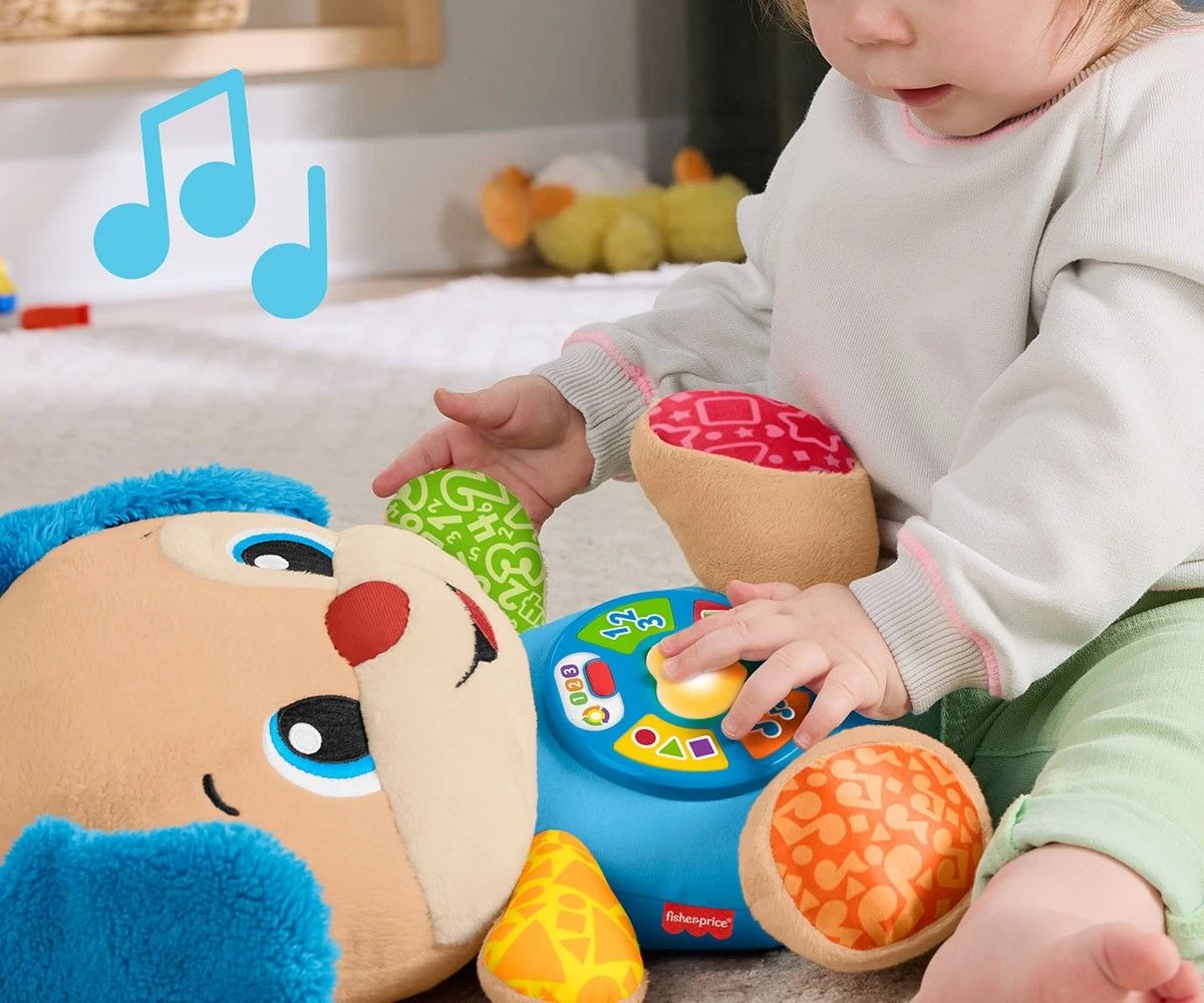 FISHER PRICE CATEL INTERACTIV CU URECHI ALBASTRE RADE SI INVATA